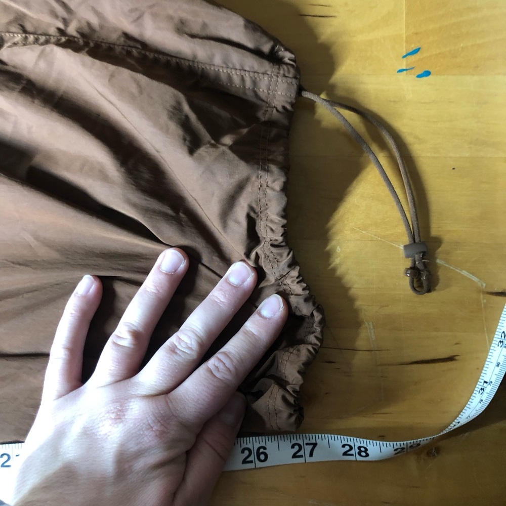 Offline Aerie Baggy Cargo Parachute Pants XL Short Brown Elastic Lightweight NWT - Picture 11 of 11